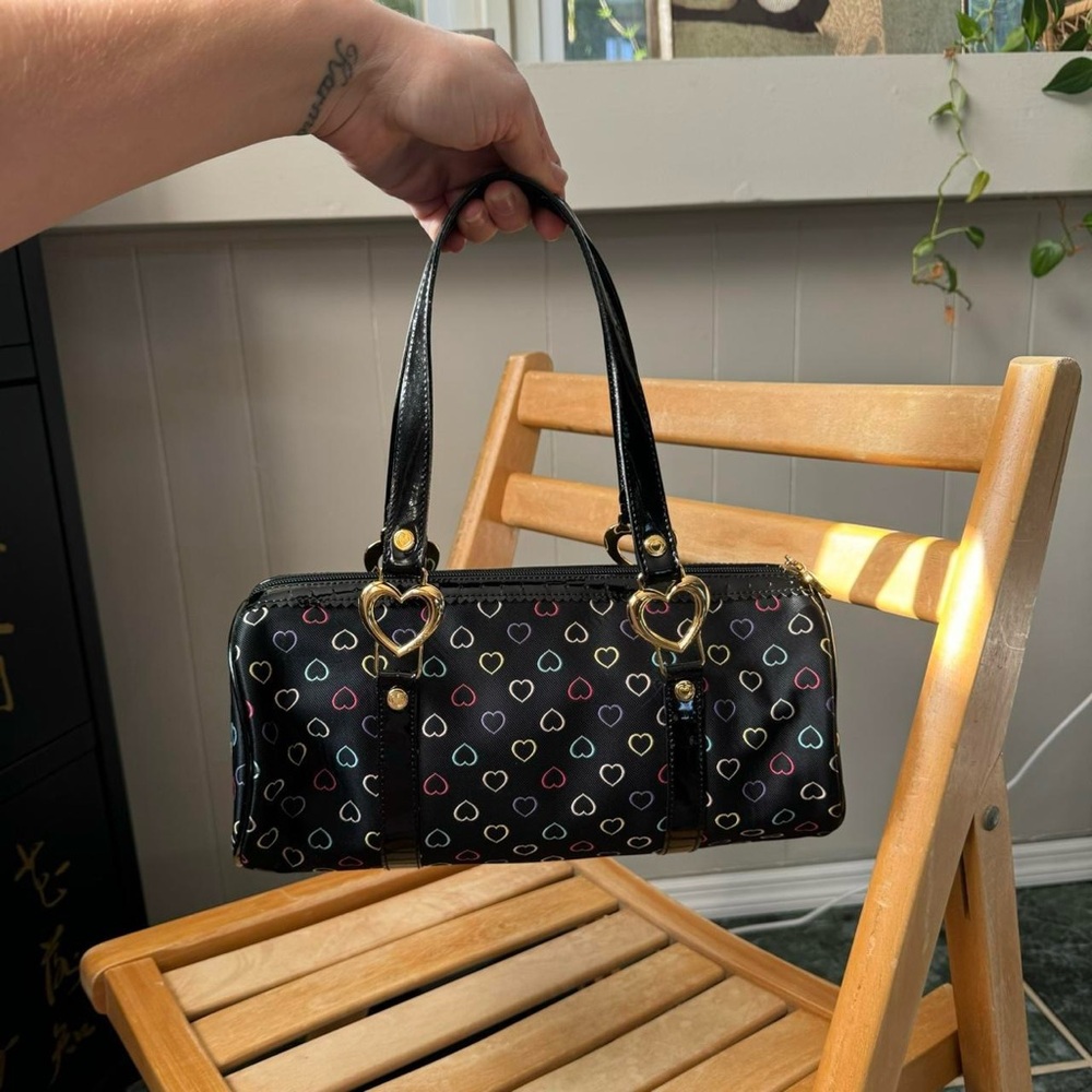 LOVCAT PARIS 🖤💜❤️ vintage Y2K designer purse with hearts